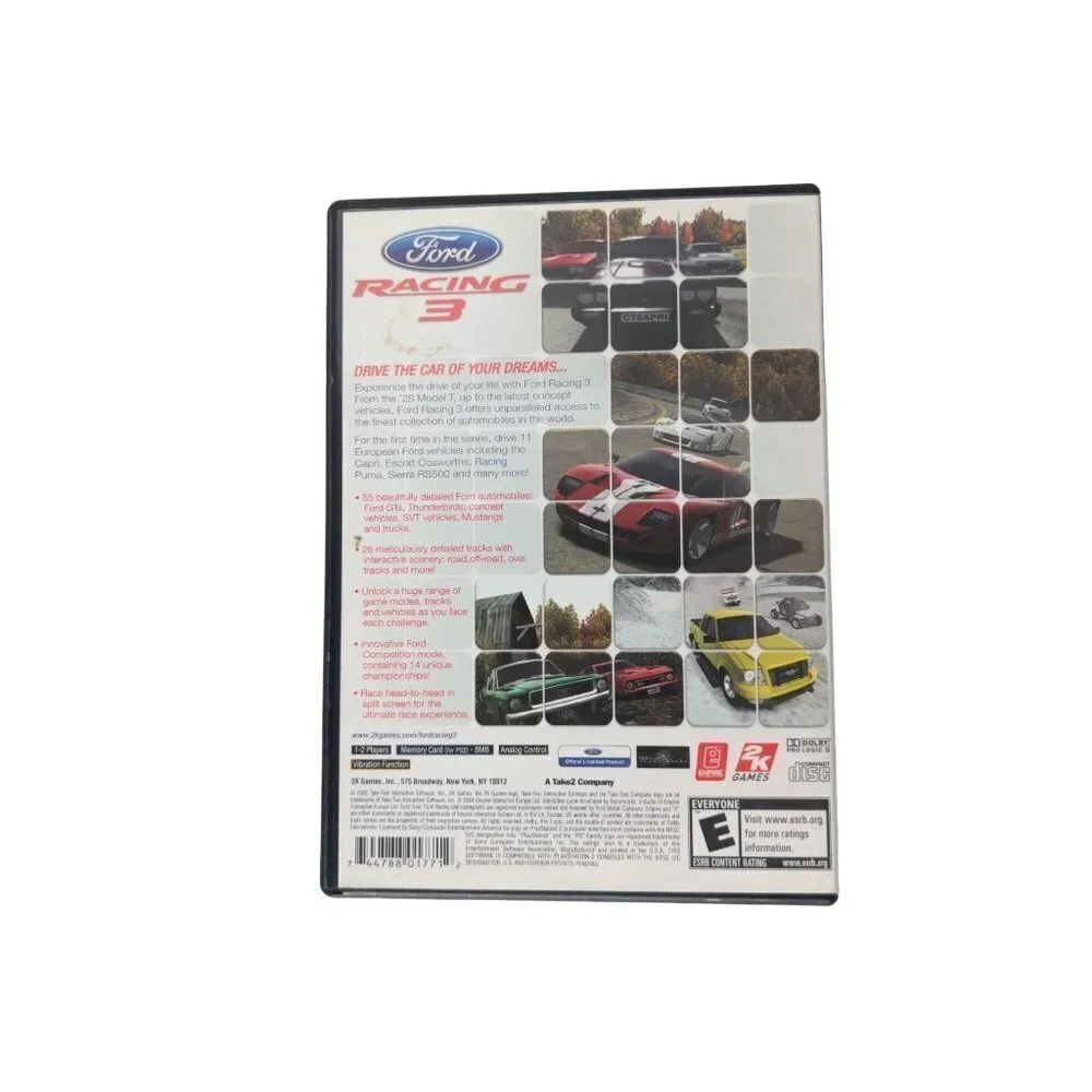 Ford Racing 3 PlayStation 2 Game With Case and Manual
